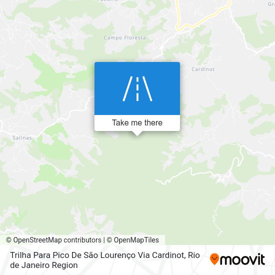 Trilha Para Pico De São Lourenço Via Cardinot map