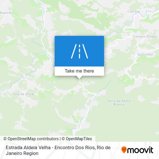 Estrada Aldeia Velha - Encontro Dos Rios map