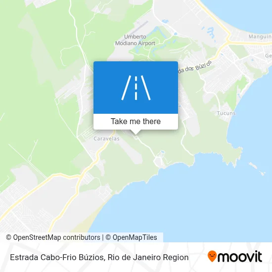 Estrada Cabo-Frio Búzios map