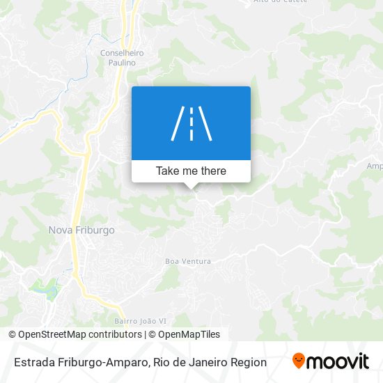 Mapa Estrada Friburgo-Amparo