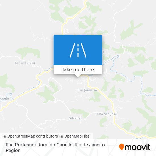 Mapa Rua Professor Romildo Cariello