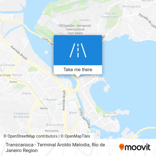 Transcarioca - Terminal Aroldo Melodia map