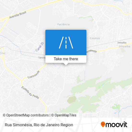 Rua Simonésia map