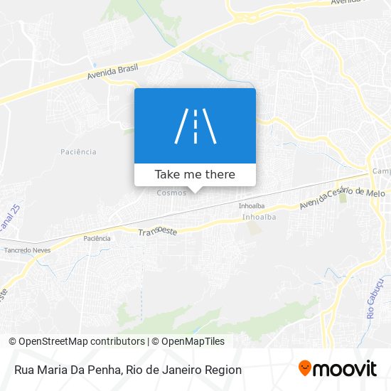 Mapa Rua Maria Da Penha