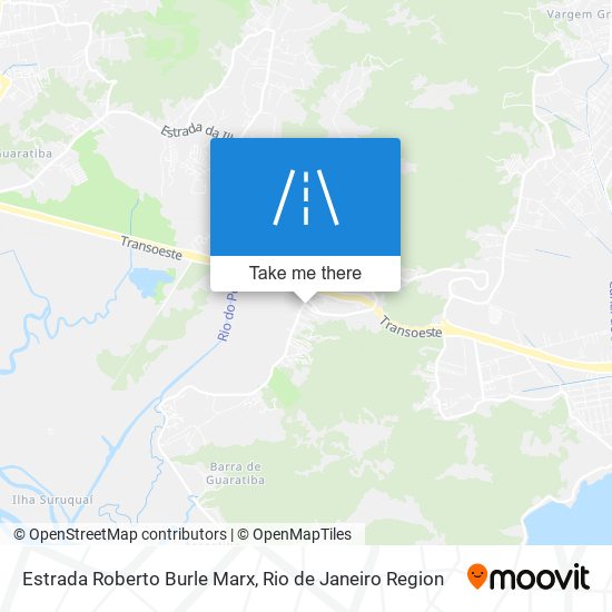 Estrada Roberto Burle Marx map