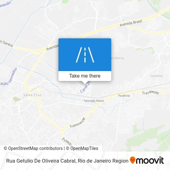 Rua Getulio De Oliveira Cabral map