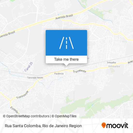 Mapa Rua Santa Colomba