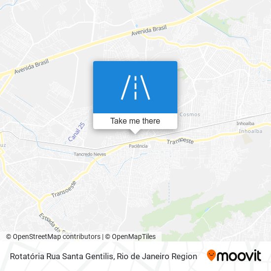 Mapa Rotatória Rua Santa Gentilis