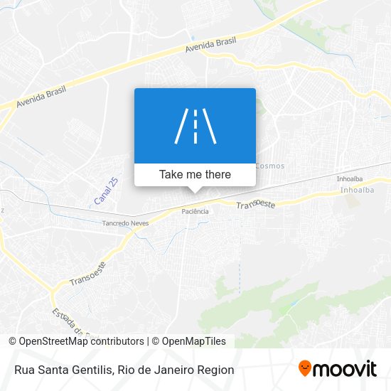 Rua Santa Gentilis map
