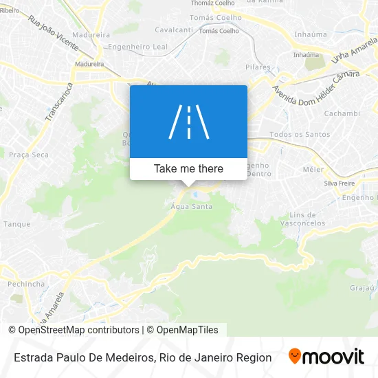 Estrada Paulo De Medeiros map