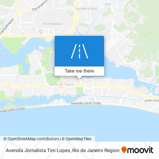 Avenida Jornalista Tim Lopes map