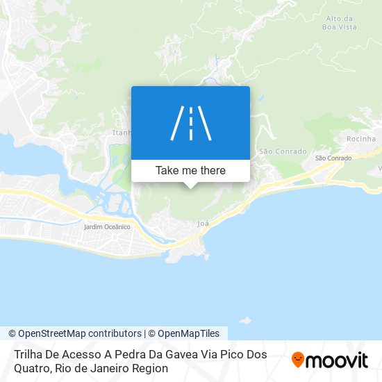 Mapa Trilha De Acesso A Pedra Da Gavea Via Pico Dos Quatro