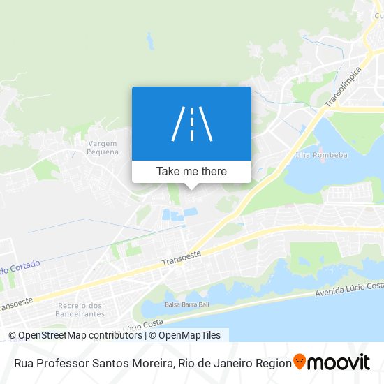 Mapa Rua Professor Santos Moreira