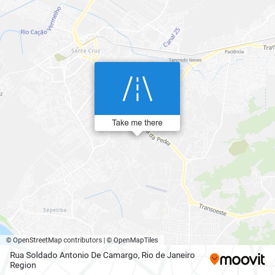 Mapa Rua Soldado Antonio De Camargo