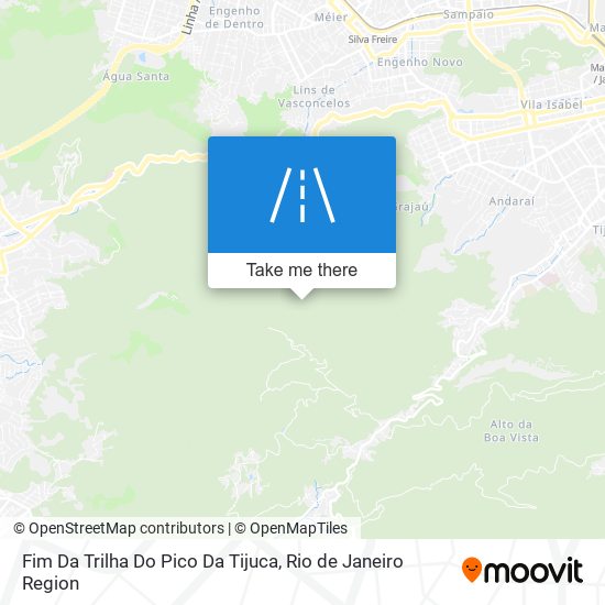 Fim Da Trilha Do Pico Da Tijuca map