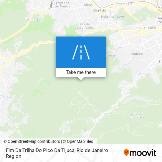 Fim Da Trilha Do Pico Da Tijuca map