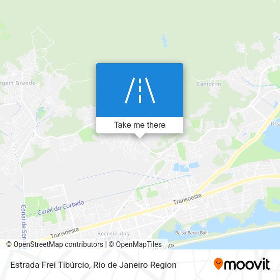Estrada Frei Tibúrcio map