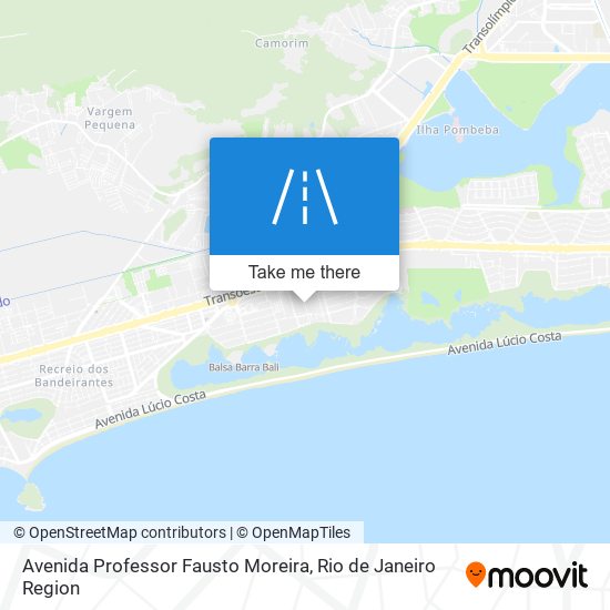 Mapa Avenida Professor Fausto Moreira