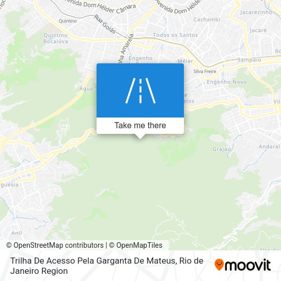 Trilha De Acesso Pela Garganta De Mateus map