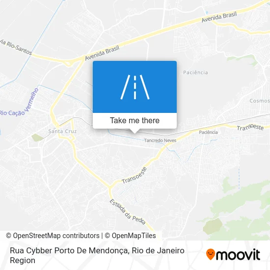 Rua Cybber Porto De Mendonça map