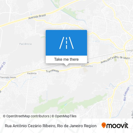 Mapa Rua Antônio Cezário Ribeiro