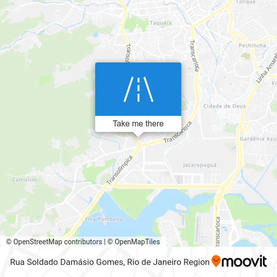 Rua Soldado Damásio Gomes map