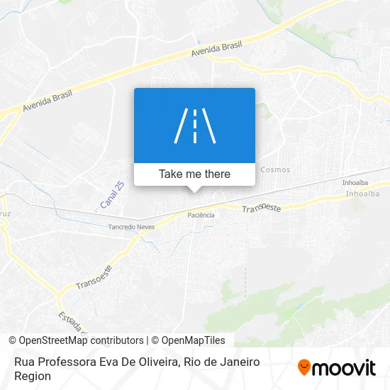 Rua Professora Eva De Oliveira map