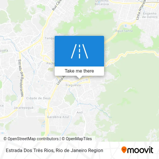 Estrada Dos Três Rios map