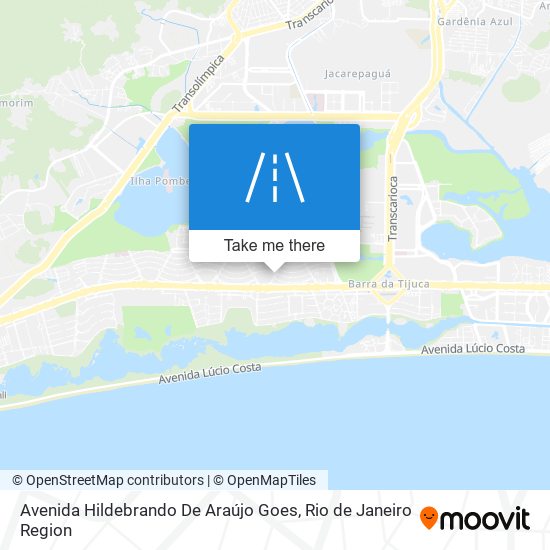 Mapa Avenida Hildebrando De Araújo Goes