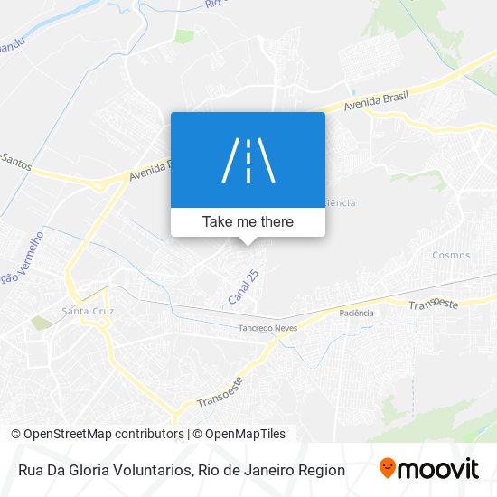 Rua Da Gloria Voluntarios map