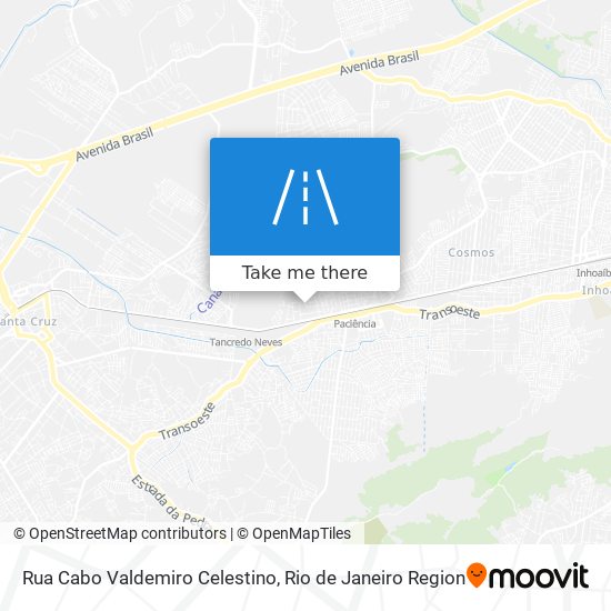 Mapa Rua Cabo Valdemiro Celestino