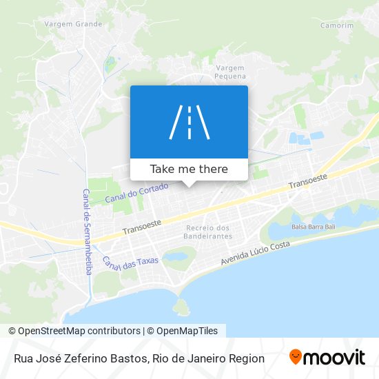 Mapa Rua José Zeferino Bastos