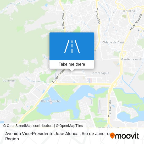 Mapa Avenida Vice-Presidente José Alencar