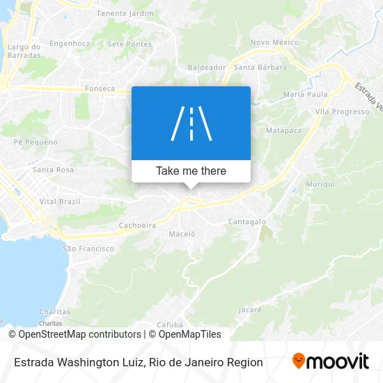 Estrada Washington Luiz map