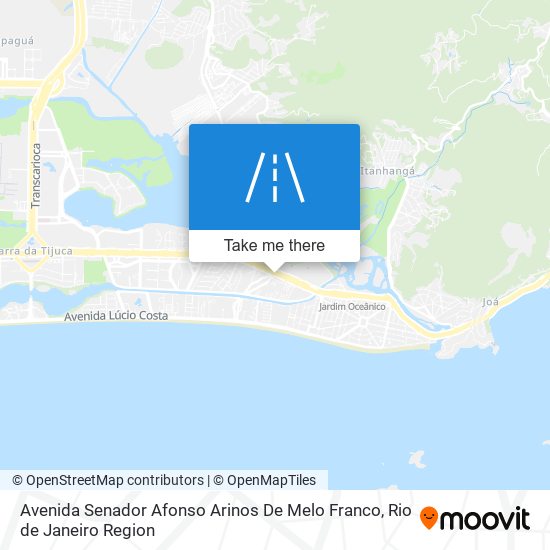 Mapa Avenida Senador Afonso Arinos De Melo Franco