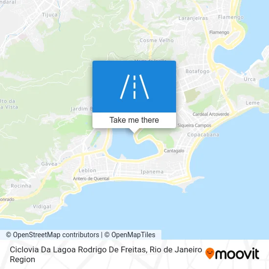 Ciclovia Da Lagoa Rodrigo De Freitas map