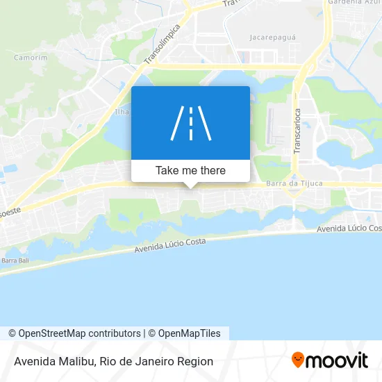 Avenida Malibu map