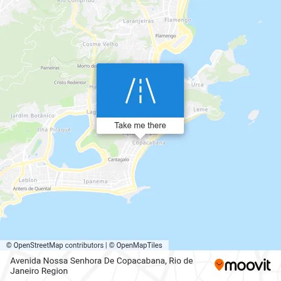Avenida Nossa Senhora De Copacabana map