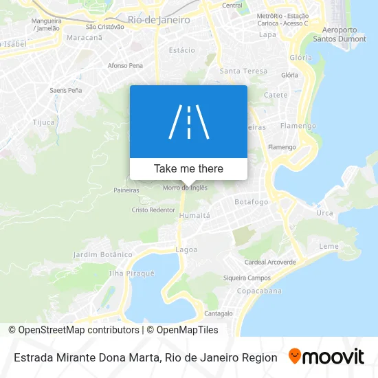 Estrada Mirante Dona Marta map
