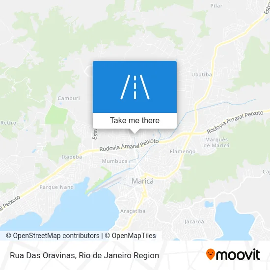 Rua Das Oravinas map