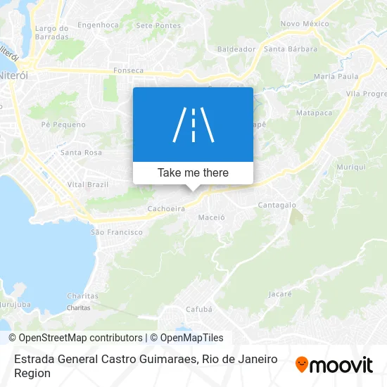 Estrada General Castro Guimaraes map