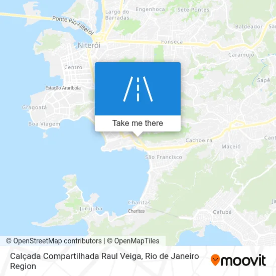 Calçada Compartilhada Raul Veiga map