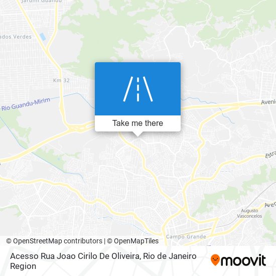 Mapa Acesso Rua Joao Cirilo De Oliveira