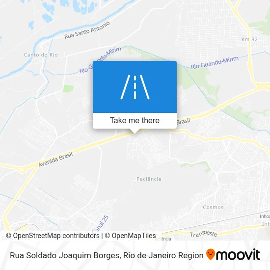 Rua Soldado Joaquim Borges map