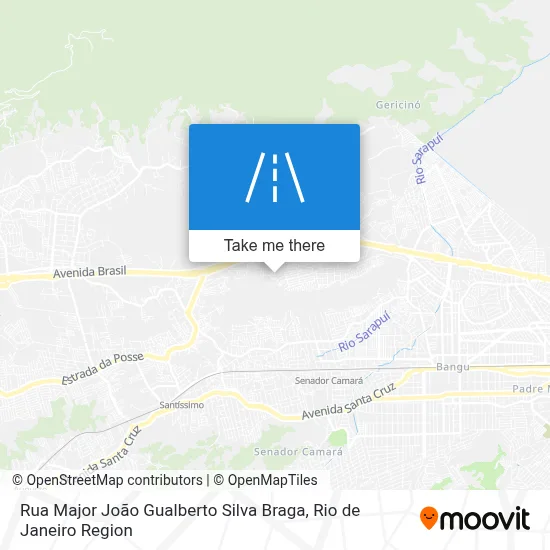 Rua Major João Gualberto Silva Braga map