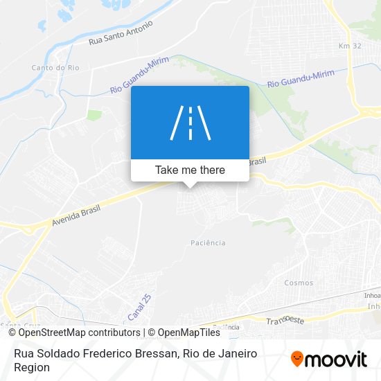 Rua Soldado Frederico Bressan map