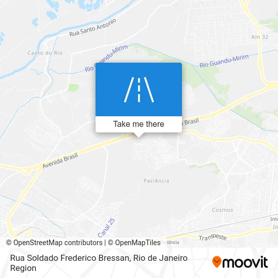 Rua Soldado Frederico Bressan map