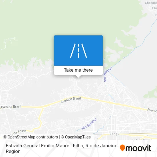 Estrada General Emílio Maurell Filho map
