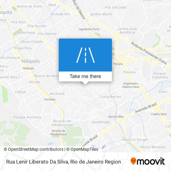 Mapa Rua Lenir Liberato Da Silva
