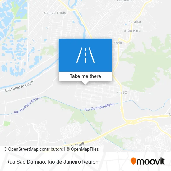 Rua Sao Damiao map